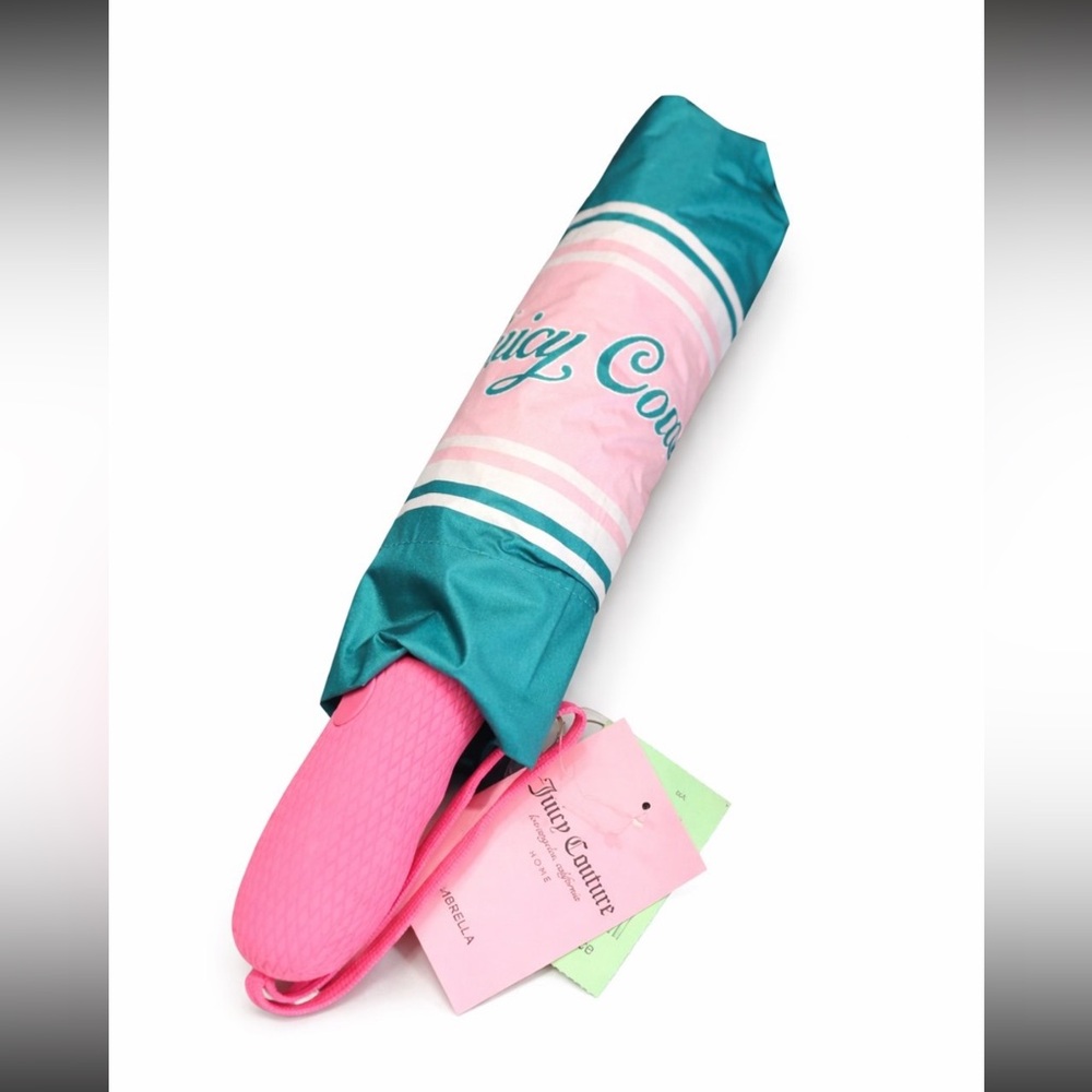 Juicy Couture teal and pink umbrella